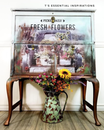 Dried Wildflowers - Small Furniture Transfer - ReDesign with Prima